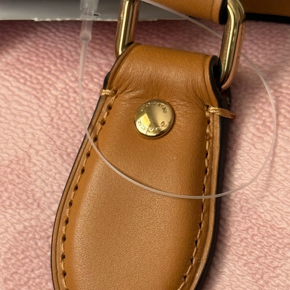 Coach Rowan Large Satchel Bag in Signature Canvas with charms powder pink - Picture 9 of 9